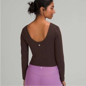 Lululemon Align Long Sleeve Top - Dark Brown - Size  10